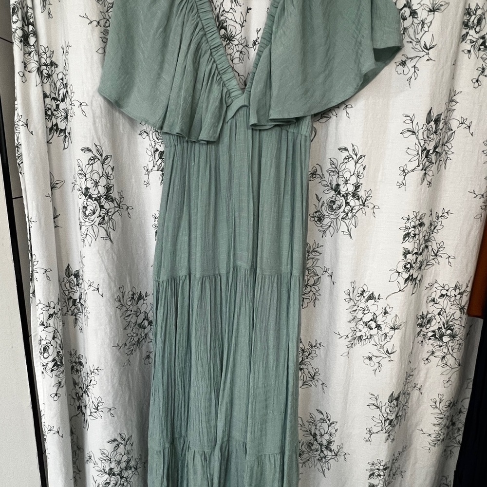 Boho Green Maxi Dress